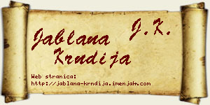 Jablana Krndija vizit kartica